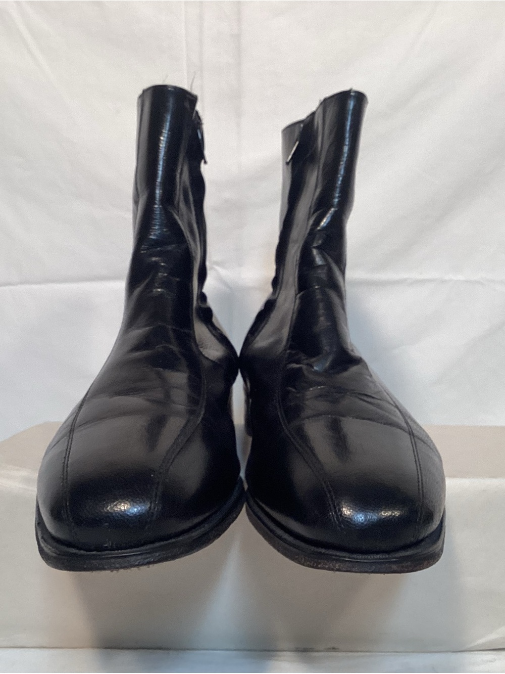 Florsheim Vintage Men’s Black Leather Ankle Boots Size 10 1/2 - Picture 6 of 16